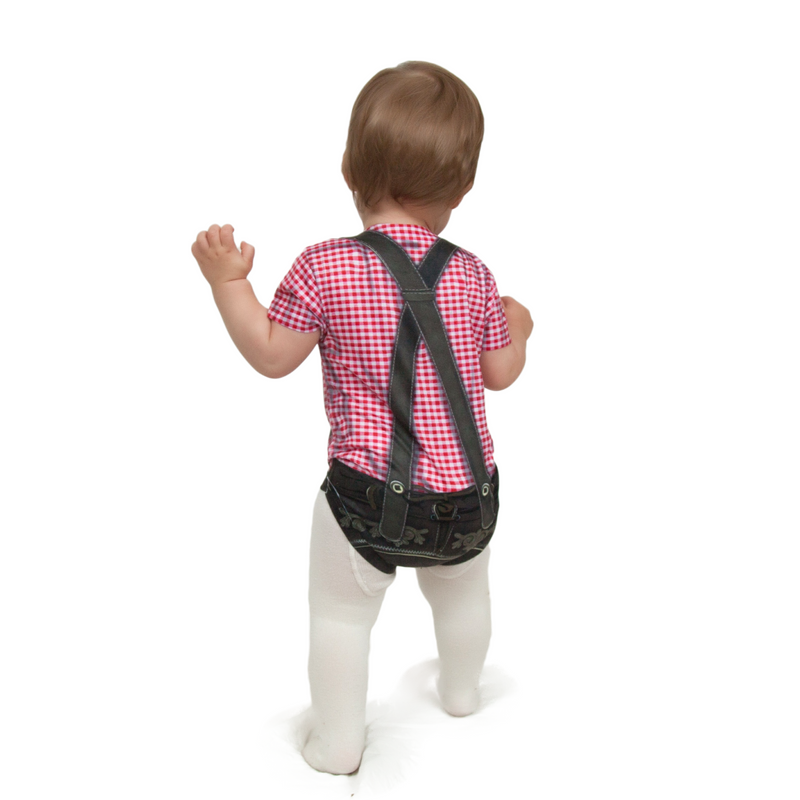 German Costume Realistic Lederhosen Snap Suit