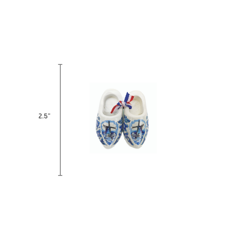 Holland Wooden Shoes Deluxe Blue White