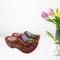 Wooden Shoe Clogs Dutch Windmill Design Red- 4.25"