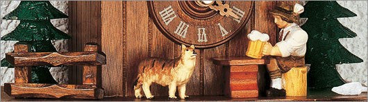 Schneider 9" Black Forest Beer Drinker and Dog German Cuckoo Clock - GermanGiftOutlet.com
 - 2