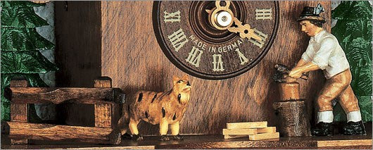 Schneider 10" Wood Chopper and Black Forest Dog German Cuckoo Clock - GermanGiftOutlet.com
 - 2