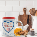 Gluhwein Ceramic Charming  Mug German Heart Motif | 12 ounce