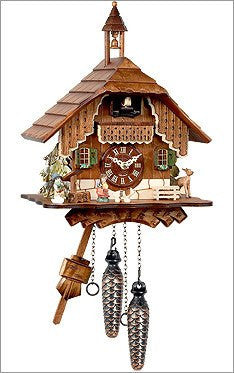 Black Forest - German Mountain Chalet Cuckoo Clock with Bell Tower - GermanGiftOutlet.com
