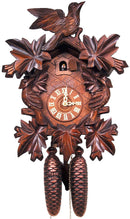 Black Forest 8-Day German Cuckoo Clock with Leaf Detail - GermanGiftOutlet.com
