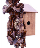 Hunter's Cuckoo Clock With Hand-Carved Oak Leaves, Bunny, Bird, And Crossed Rifles, And Buck - 16 Inches Tall - GermanGiftOutlet.com
 - 3
