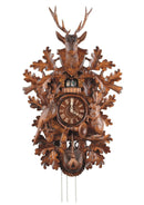 Schneider Black Forest 35" Musical Hunter Theme with Deer Bust Eight Day Movement German Cuckoo Clock - GermanGiftOutlet.com
