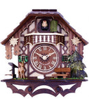 Musical Cuckoo Clock Cottage With Deer, Water Pump, And Tree- 10 Inches Tall - GermanGiftOutlet.com
 - 2
