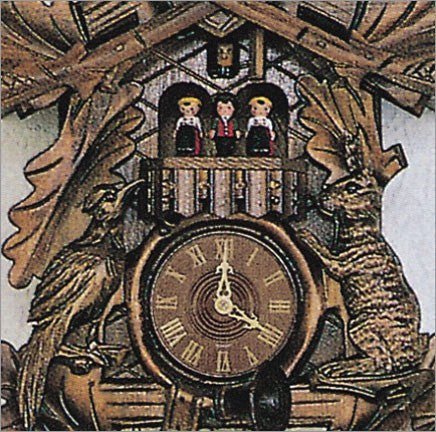 Schneider Black Forest 23" Musical Antique Hunter Theme Eight Day Movement German Cuckoo Clock - GermanGiftOutlet.com
 - 3