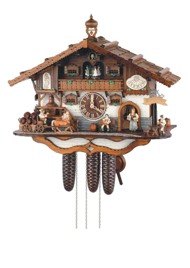 Schneider Black Forest 21" Musical Rural Beer Garden Eight Day Movement German Cuckoo Clock - GermanGiftOutlet.com

