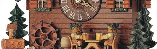 Schneider Black Forest 12" Musical Four German Beer Drinkers Eight Day Movement German Cuckoo Clock - GermanGiftOutlet.com
 - 2