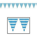 Oktoberfest Bavarian Flag Pennant Banner 11 Inches by 12 Feet - GermanGiftOutlet.com
