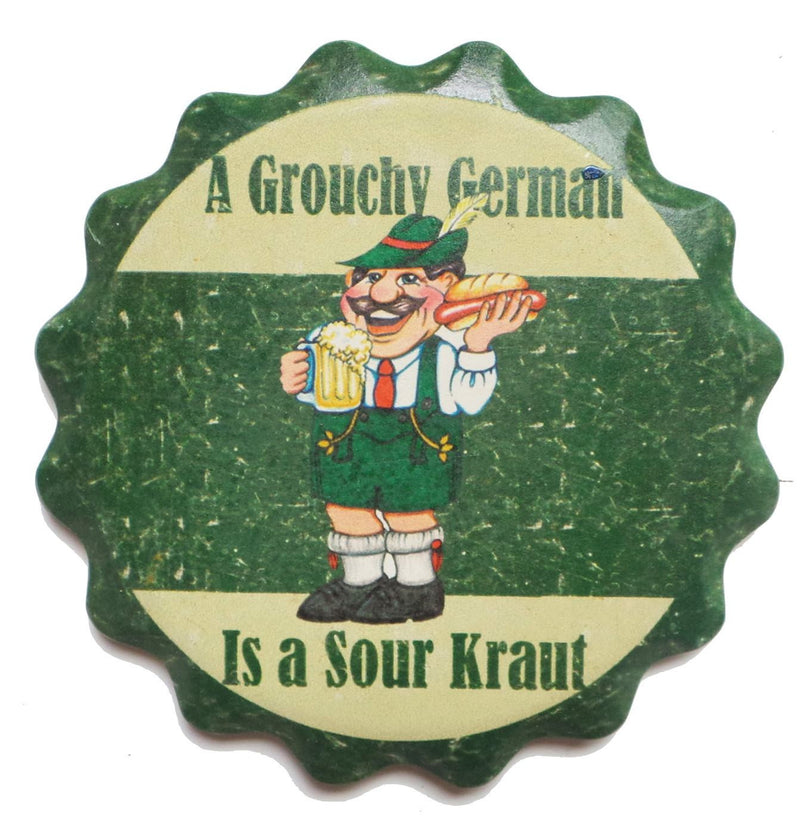 A Grouchy German is A Sour Kraut German Gift Coaster  - GermanGiftOutlet.com