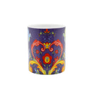 Rosemaling Blue Design Ceramic Coffee Mug - 3 - GermanGiftOutlet.com