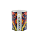 Rosemaling Blue Design Ceramic Coffee Mug - 2 - GermanGiftOutlet.com