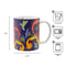 Rosemaling Blue Design Ceramic Coffee Mug