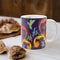 Rosemaling Blue Design Ceramic Coffee Mug