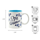 Opa is the Greatest Blue Ceramic Coffee Mug