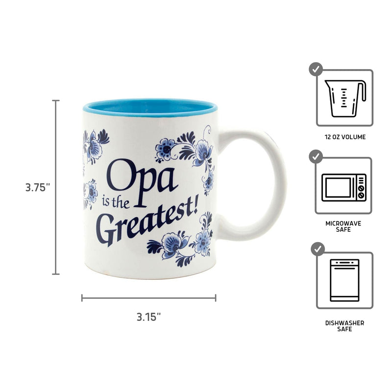 Opa is the Greatest Blue Ceramic Coffee Mug