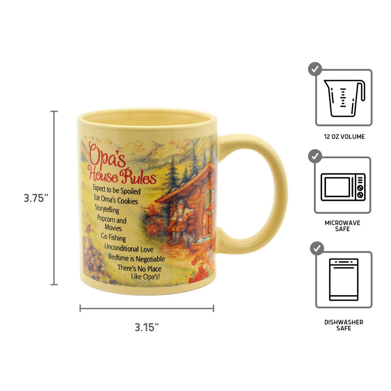 "Opa's House Rules" Gift for Opa Mug