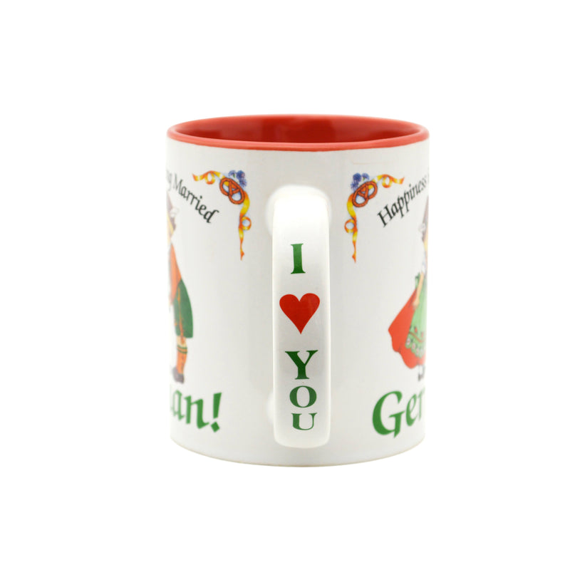 "Happiness is being Married to a German" German Gift Mug - 2  - GermanGiftOutlet.com