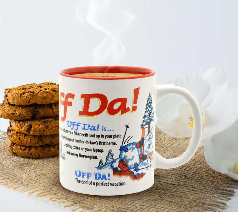 "Uff Da!" Ceramic Coffee Mug Norwegian Gift