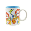 Rosemaling & Hummingbird Ceramic Coffee Mug - 1 - GermanGiftOutlet.com