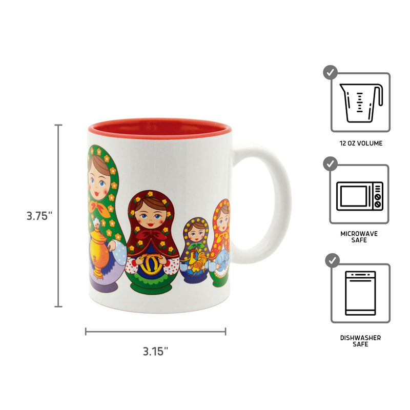 Russian Nesting Doll Ceramic Coffee Mug