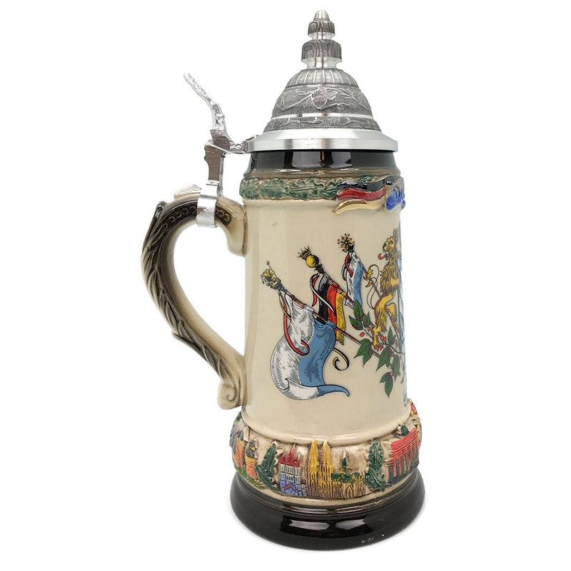 Classic Zoller & Born Bayern Flag .75L German Beer Stein 