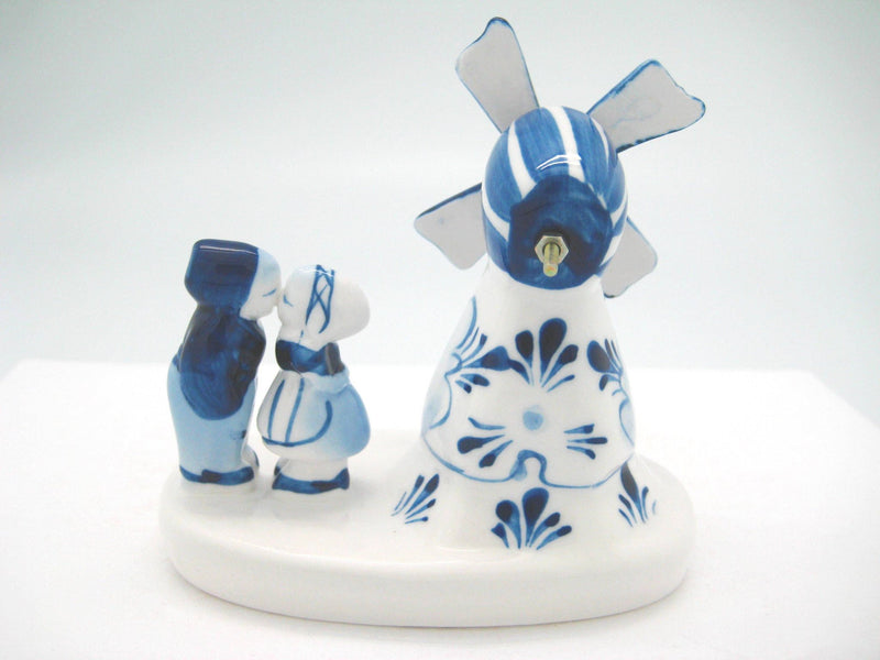 Windmill & Delft Kissing Couple (3") - GermanGiftOutlet.com