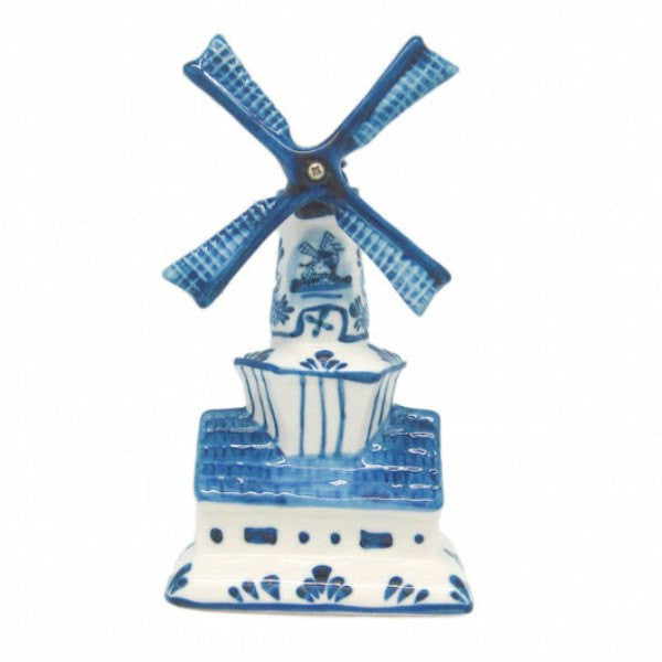 Blue and White Ceramic Windmill House - GermanGiftOutlet.com
 - 4