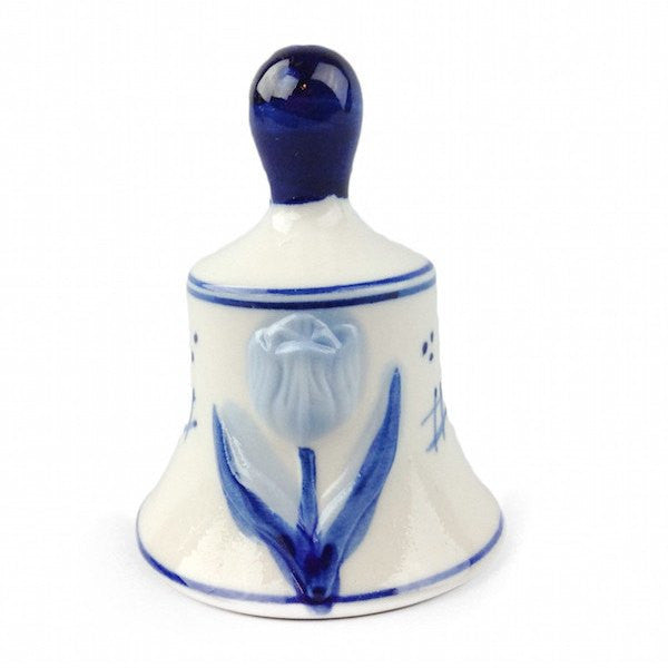 Delft Ceramic Bell with Tulip Design - GermanGiftOutlet.com
