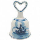 Collector Windmill Blue and White Bell with Heart - GermanGiftOutlet.com
 - 1