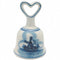 Collector Windmill Blue and White Bell with Heart - GermanGiftOutlet.com
 - 1