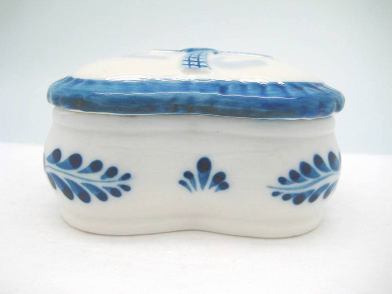 Blue & White Ring Box Embossed Windmill Design - GermanGiftOutlet.com
 - 4