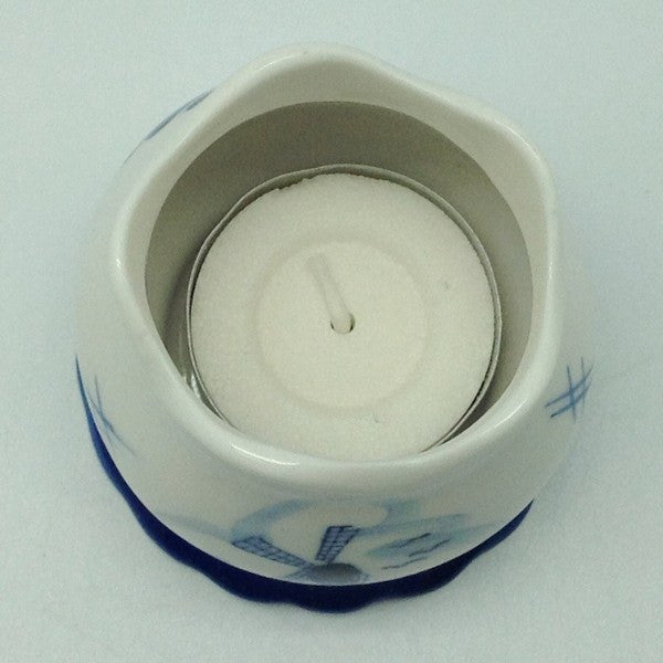 Blue Votive Candles with Tulip Design - GermanGiftOutlet.com
 - 2