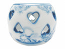 Ceramic Blue: Votive Candleholder With Hearts - GermanGiftOutlet.com
 - 1