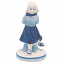Blue and White Figurine: Dutch Girl Skater - GermanGiftOutlet.com
 - 1
