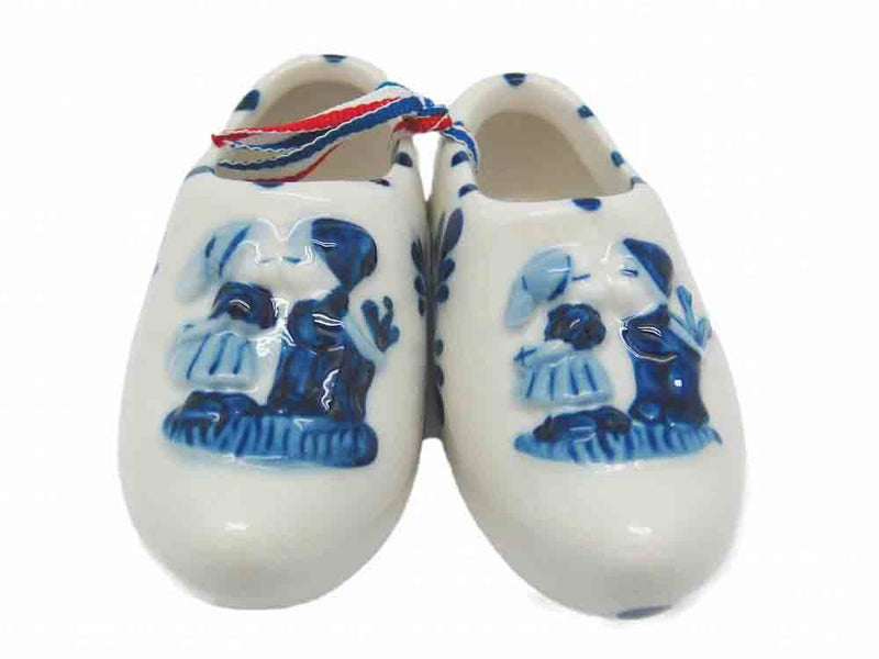 Delft Shoe Pair with Embossed Kiss Design - GermanGiftOutlet.com
 - 1