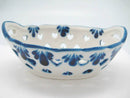 Blue and White Oval Heart Shaped Ceramic Basket - GermanGiftOutlet.com
 - 2