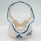 Blue and White Fluted Shaped Ceramic Basket - GermanGiftOutlet.com
 - 2