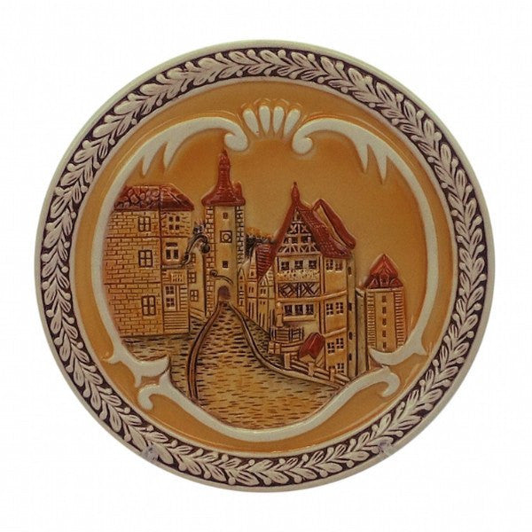 Embossed Rothenburg Souvenir Plate - GermanGiftOutlet.com
