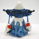 Blue and White Milkmaid With Colored Tulips - GermanGiftOutlet.com
 - 4