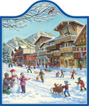 Winter in Germany Ceramic Cheeseboard Trivet - 1 - GermanGiftOutlet.com