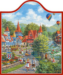 Alpine Village Scene Decorative Trivet German Gift Idea - 1 - GermanGiftOutlet.com