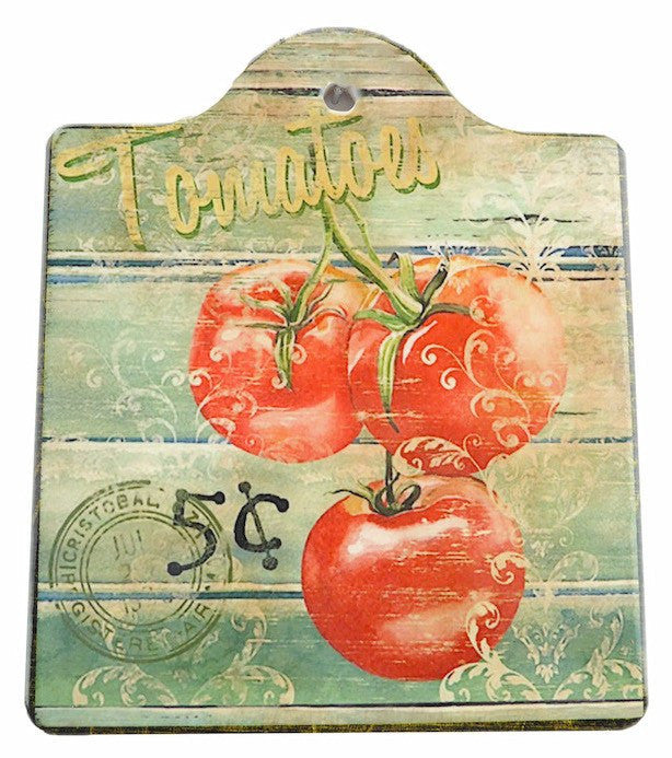 Ceramic Cheeseboard w/ Cork Backing: Tomatoes - GermanGiftOutlet.com
 - 1