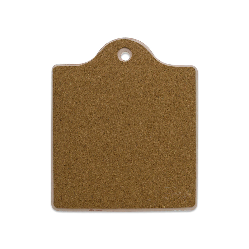 Ceramic Cheeseboard w/ Cork Backing: Grouchy