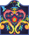 Blue Rosemaling Ceramic Cheeseboard Trivet - 1 - GermanGiftOutlet.com