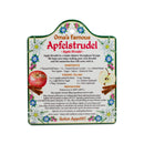 German Gift Idea Ceramic Trivet with Apfel Strudel Recipe