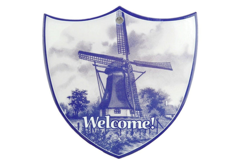 Ceramic Decoration Shield: Windmill - GermanGiftOutlet.com - 1