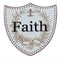 Ceramic Decoration Shield: Faith - GermanGiftOutlet.com
 - 1